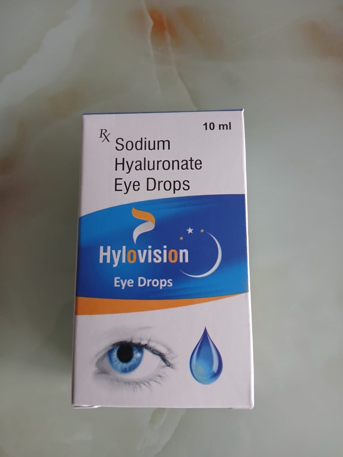 Hylovision - Sodium Hyaluronate B.P. 0.1% w/v Eye Drops box