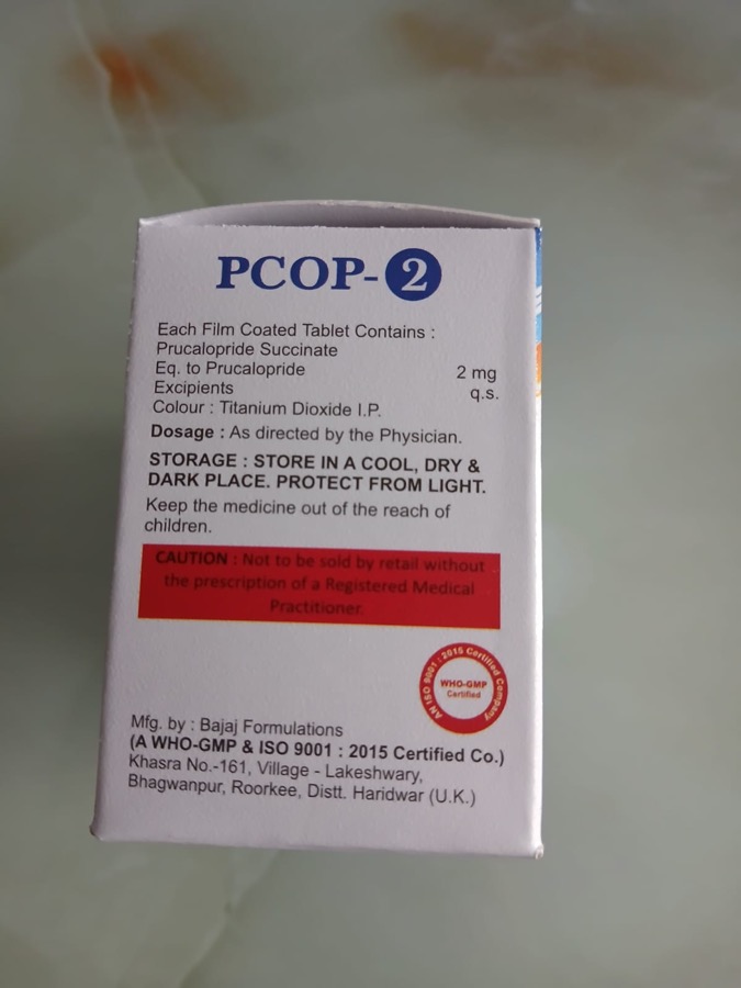 PCOP-2 - Prucalopride Tablets box