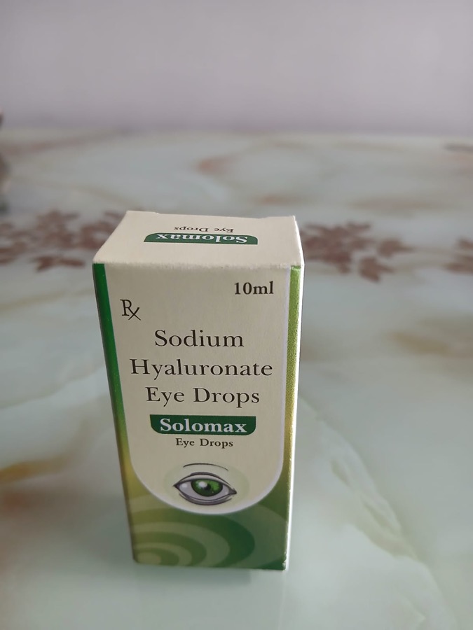 Solomax - Sodium Hyaluronate B.P. 0.1% w/v Eye Drops box
