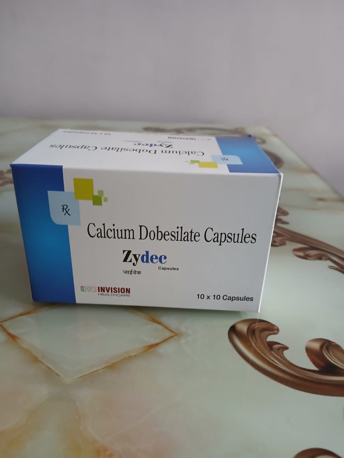Zydec - Calcium Dobesilate Monohydrate B.P. 500 mg Capsules box